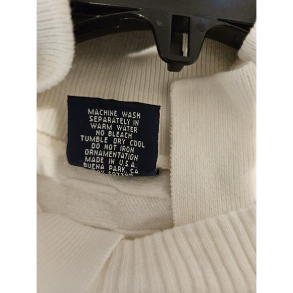 Vintage 90s Wek The World LONG BEACH Textured Crewneck Sweatshirt Size XL USA - Picture 9 of 10